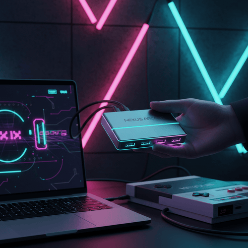 Hub USB-C 4-en-1 — Connecte Tout, Partout - Rétro Tech