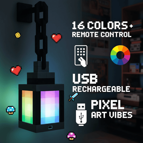 Lampe Pixel Rétro — Veilleuse Gaming Décorative 16 Couleurs - Rétro Tech