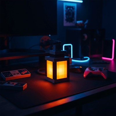 Lampe Pixel Rétro — Veilleuse Gaming Décorative 16 Couleurs - Rétro Tech