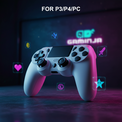 Manette Sans Fil Pro — Gyroscope 6 Axes, Vibration & Touchpad