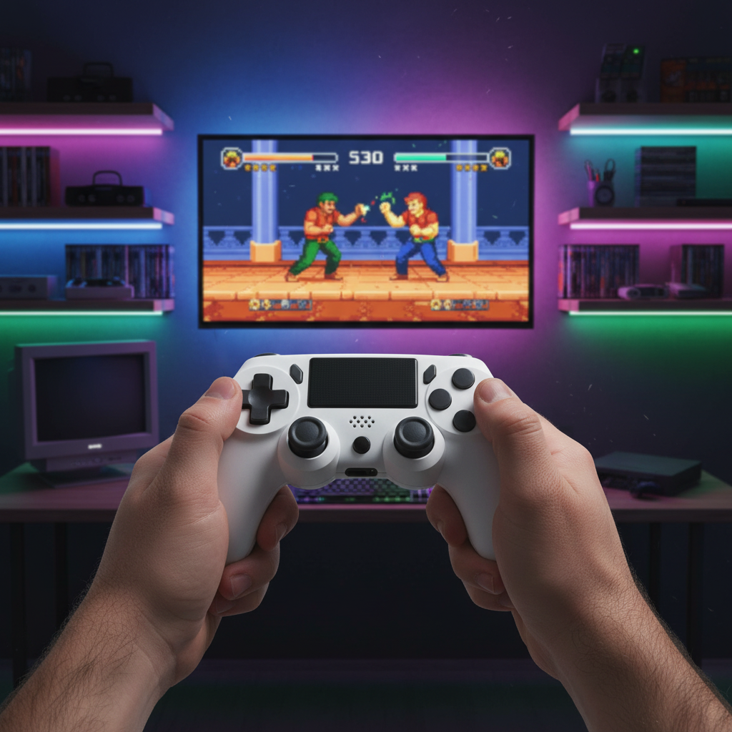 Manette Sans Fil Pro — Gyroscope 6 Axes, Vibration & Touchpad